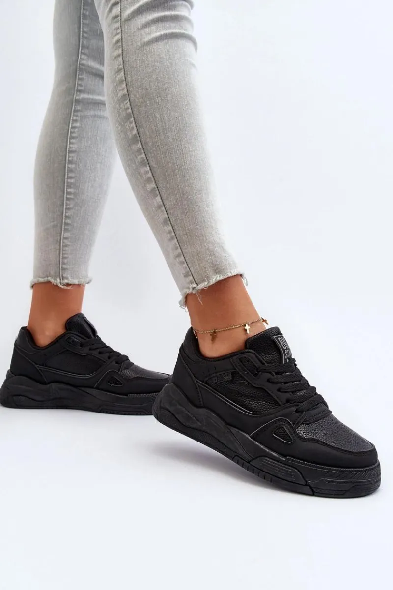 Hot Damskie Sneakersy Big Star NN274666 Czarne Damskie Buty Sportowe Big Star|Sneakersy Damskie