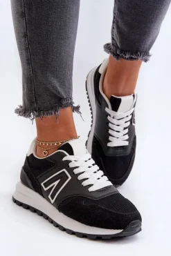 Sale Boto Damskie Sneakersy Buty Sportowe Czarne Daisee