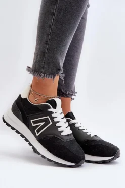 Sale Boto Damskie Sneakersy Buty Sportowe Czarne Daisee