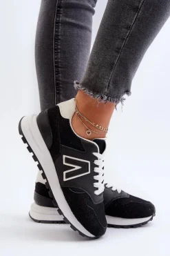 Sale Boto Damskie Sneakersy Buty Sportowe Czarne Daisee