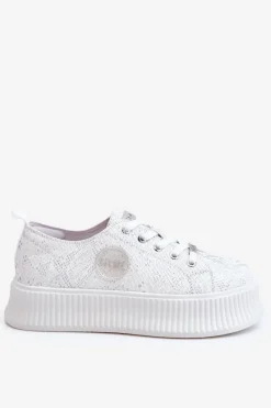 New Damskie Sneakersy Buty Sportowe JJ2N4126 Białe Damskie Sneakersy Damskie