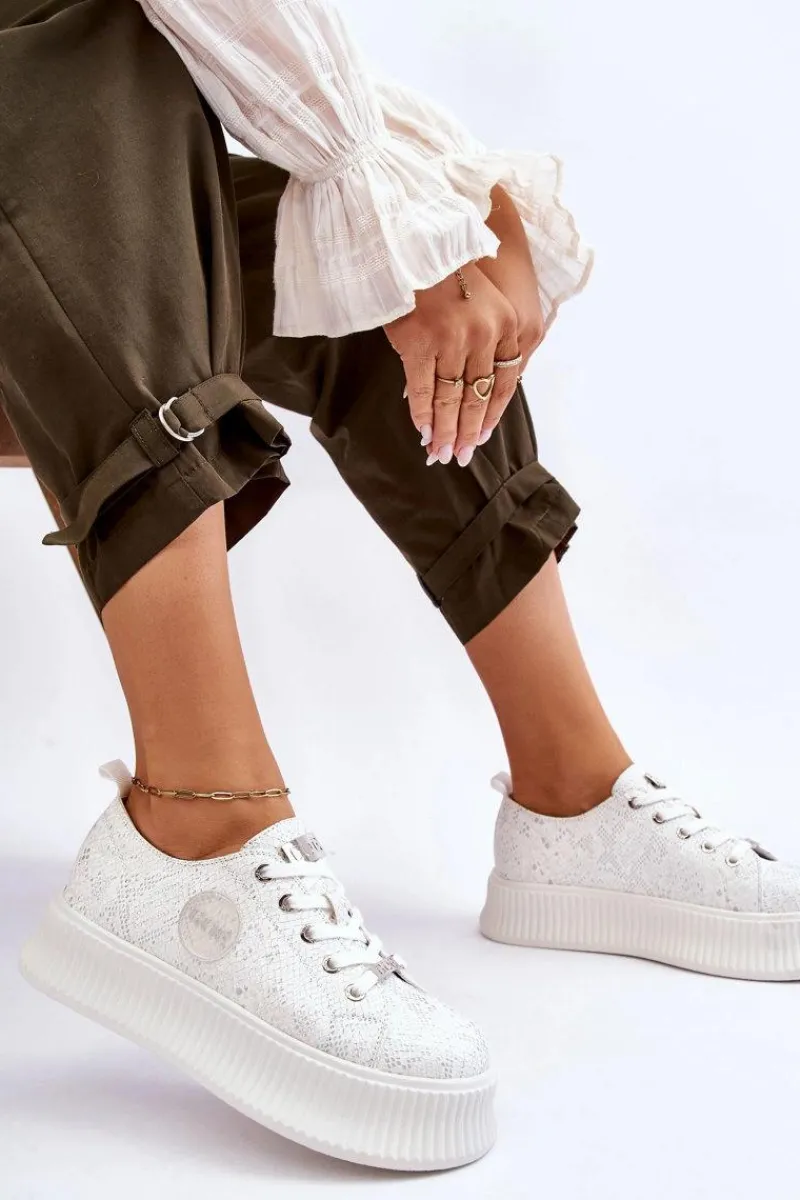 New Damskie Sneakersy Buty Sportowe JJ2N4126 Białe Damskie Sneakersy Damskie