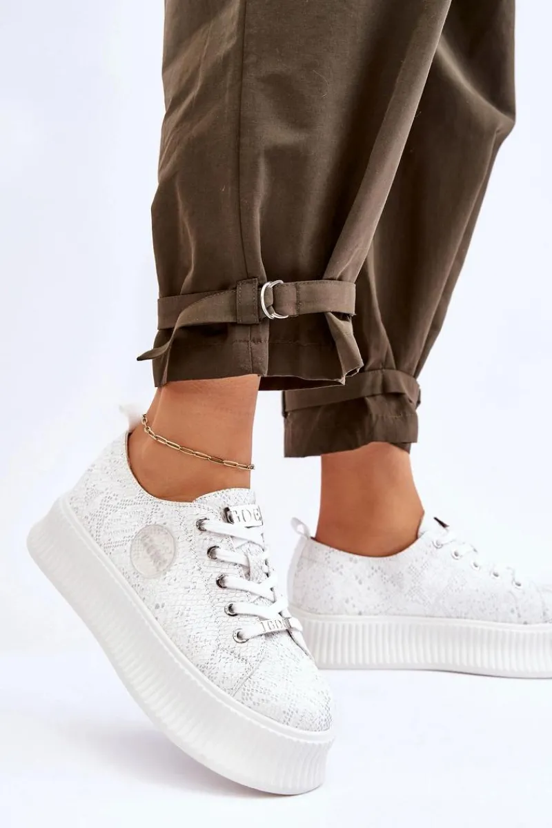 New Damskie Sneakersy Buty Sportowe JJ2N4126 Białe Damskie Sneakersy Damskie