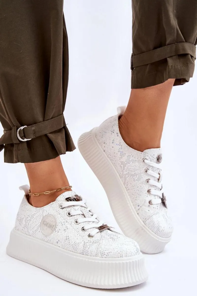 New Damskie Sneakersy Buty Sportowe JJ2N4126 Białe Damskie Sneakersy Damskie