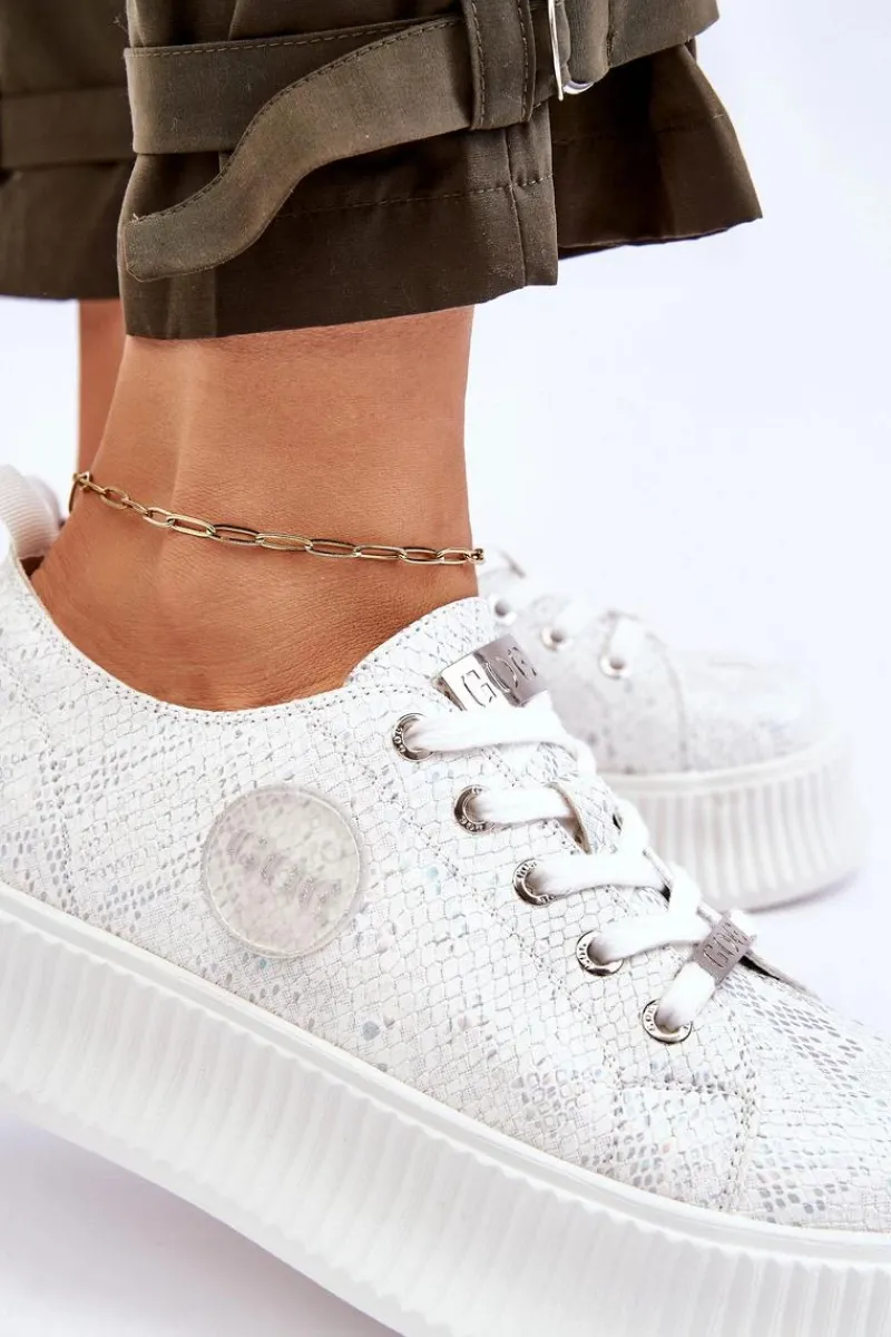 New Damskie Sneakersy Buty Sportowe JJ2N4126 Białe Damskie Sneakersy Damskie