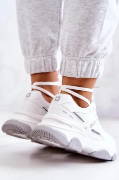 Damskie Sneakersy Buty Sportowe Big Star JJ274579 Białe Damskie Buty Sportowe Big Star