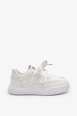 Best Boto Damskie Sneakersy Eko Skórzane Białe Avanalis Biały