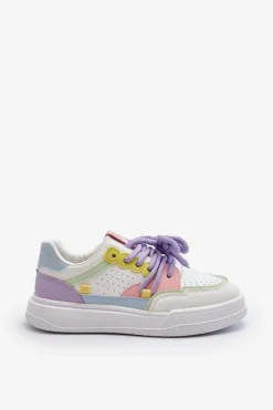 Sale Boto Damskie Sneakersy Eko Skórzane Multikolor Avanalis Wielokolorowy