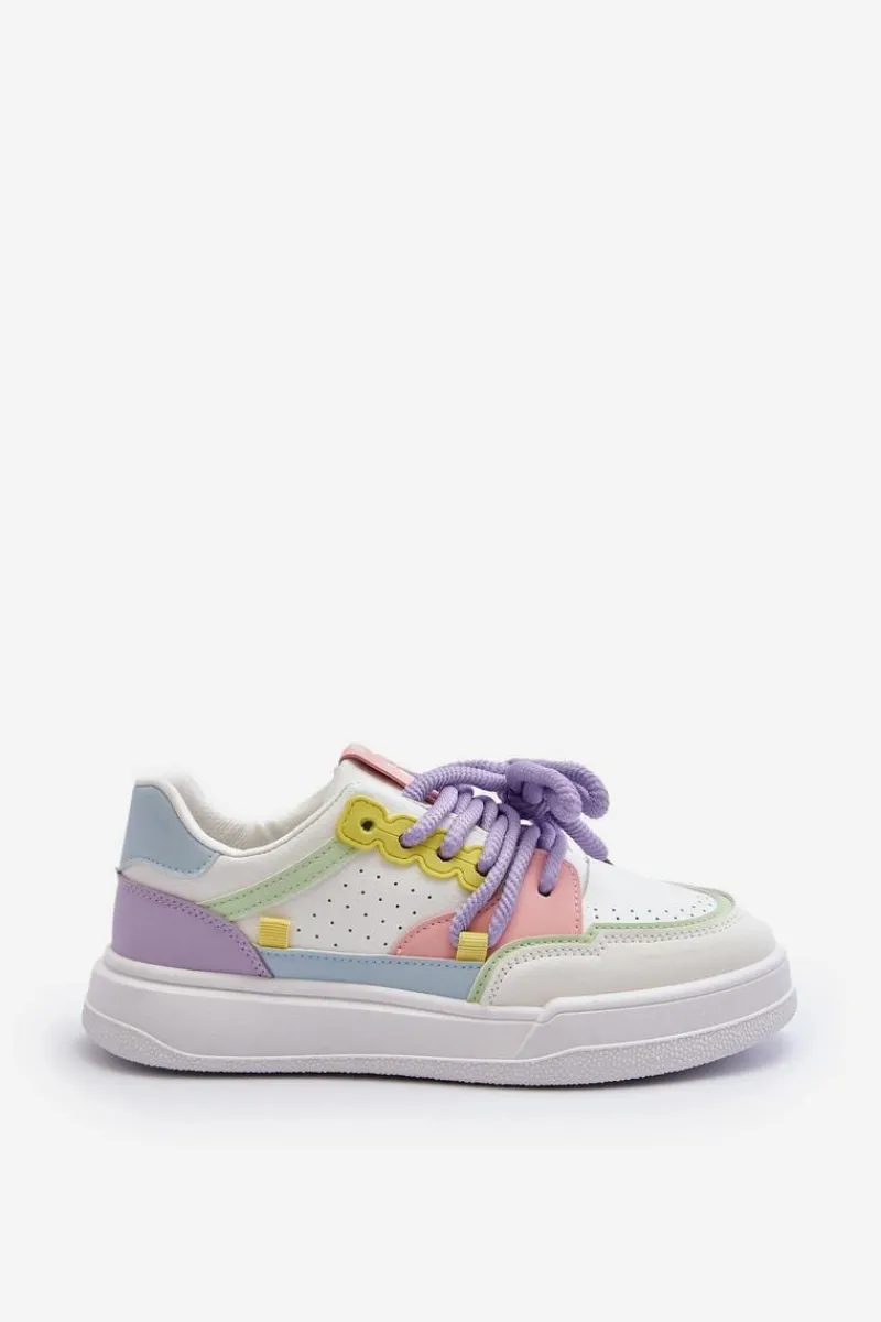 Sale Boto Damskie Sneakersy Eko Skórzane Multikolor Avanalis Wielokolorowy