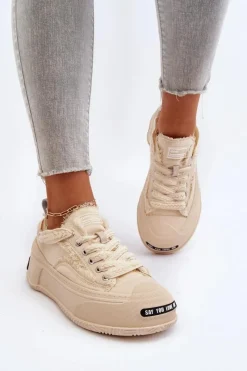 Sneakersy Damskie>GOE Damskie Sneakersy NN2N4060 Beżowe
