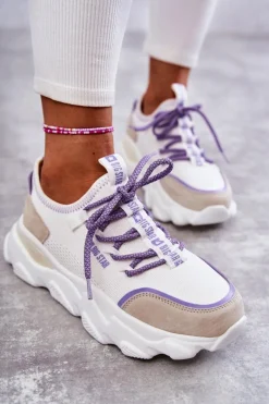 Buty Sportowe Big Star|Sneakersy Damskie>Big Star Shoes Damskie Sneakersy Memory Foam System Big Star KK274029 Białe