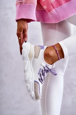 Buty Sportowe Big Star|Sneakersy Damskie>Big Star Shoes Damskie Sneakersy Memory Foam System Big Star KK274029 Białe