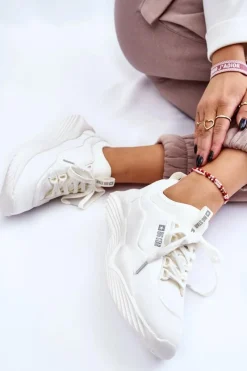 Buty Sportowe Big Star|Sneakersy Damskie></noscript>Big Star Shoes Damskie Sneakersy Memory Foam System Big Star LL274417 Białe