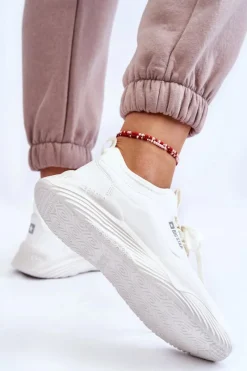 Buty Sportowe Big Star|Sneakersy Damskie></noscript>Big Star Shoes Damskie Sneakersy Memory Foam System Big Star LL274417 Białe