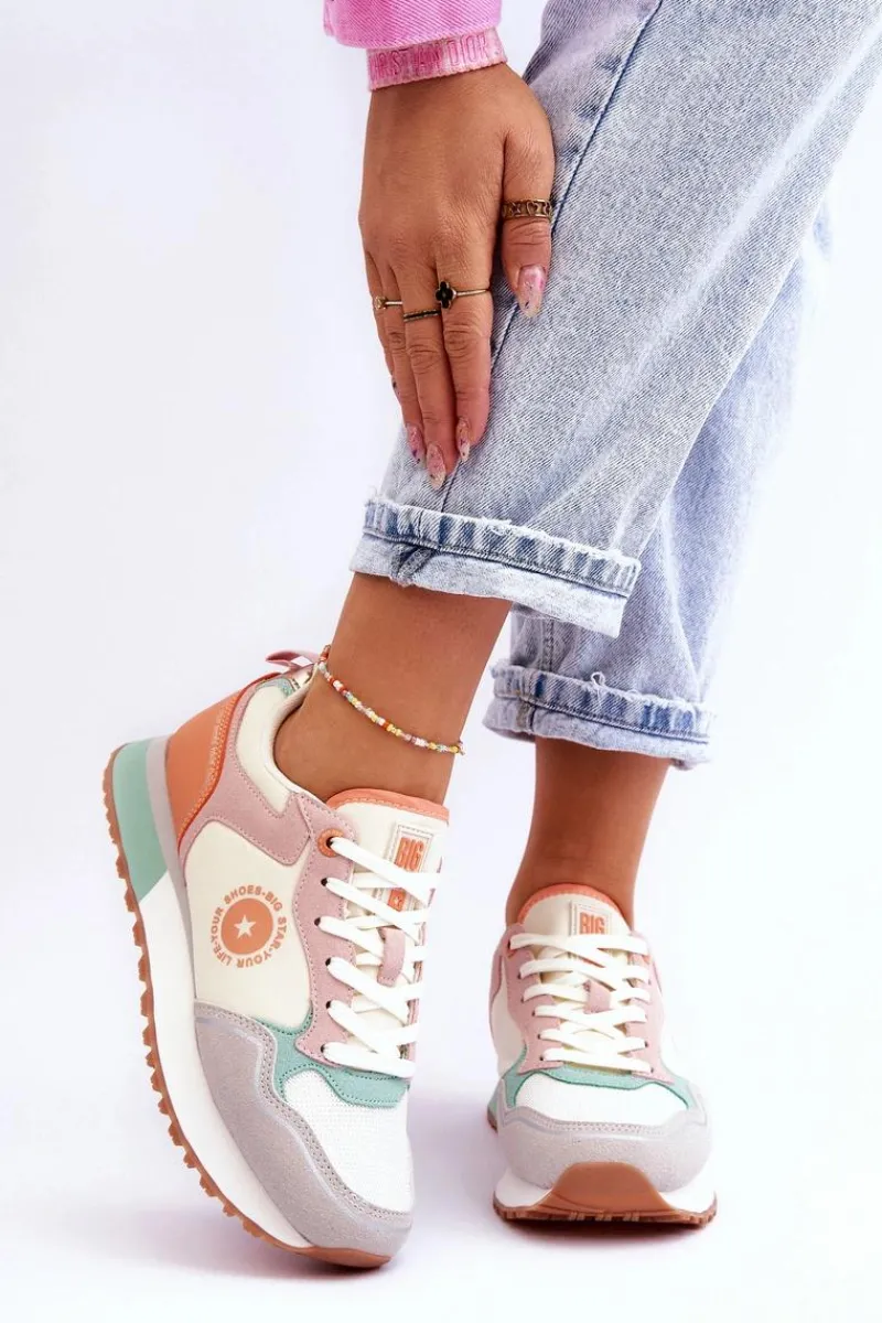 Discount Big Star Shoes Damskie Sneakersy Memory Foam System Big Star LL274542 Multikolor