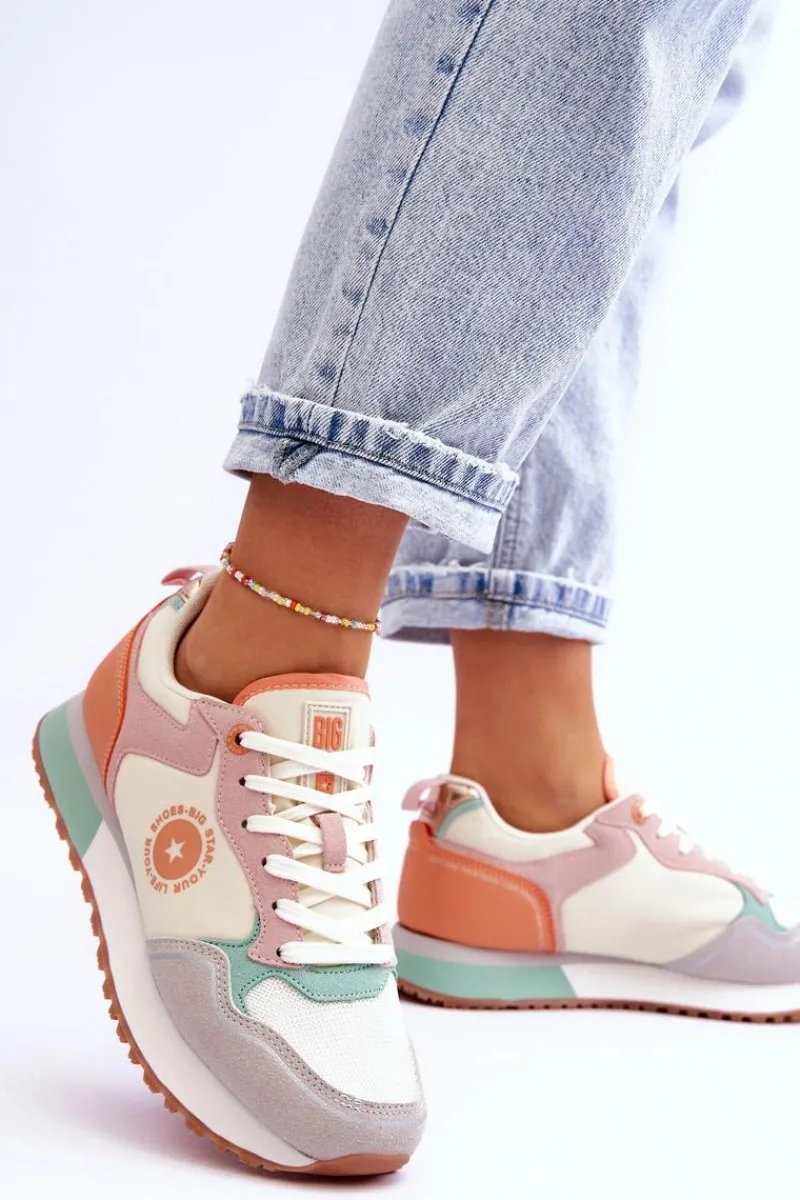 Discount Big Star Shoes Damskie Sneakersy Memory Foam System Big Star LL274542 Multikolor