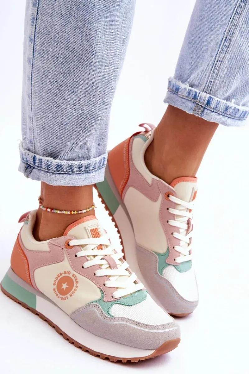 Discount Big Star Shoes Damskie Sneakersy Memory Foam System Big Star LL274542 Multikolor