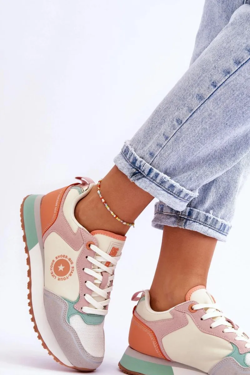 Discount Big Star Shoes Damskie Sneakersy Memory Foam System Big Star LL274542 Multikolor