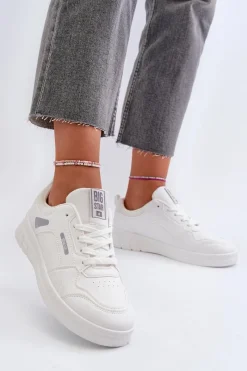 Sale Damskie Sneakersy Memory Foam System Big Star NN274A483 Białe Damskie Buty Sportowe Big Star|Sneakersy Damskie