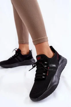 Online Big Star Shoes Damskie Sneakersy Memory Foam System Big Star KK274345 Czarne