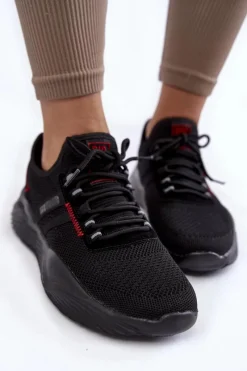 Online Big Star Shoes Damskie Sneakersy Memory Foam System Big Star KK274345 Czarne