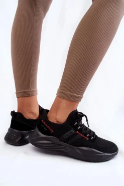 Online Big Star Shoes Damskie Sneakersy Memory Foam System Big Star KK274345 Czarne