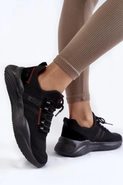 Online Big Star Shoes Damskie Sneakersy Memory Foam System Big Star KK274345 Czarne