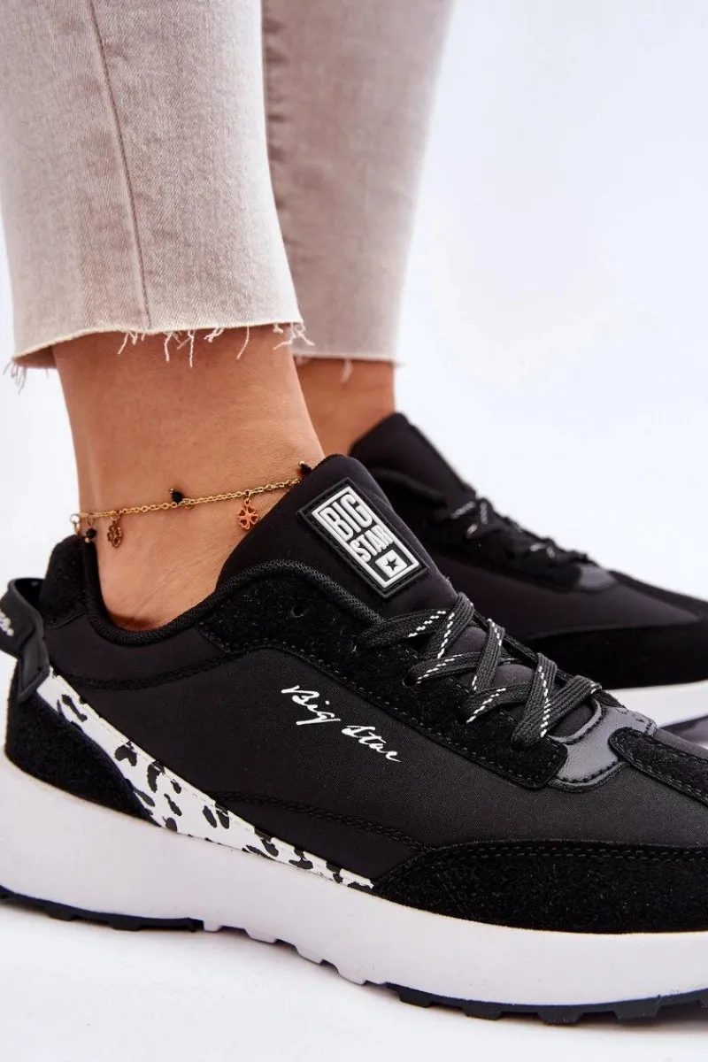 Outlet Big Star Shoes Damskie Sneakersy Memory Foam System Big Star LL274956 Czarne