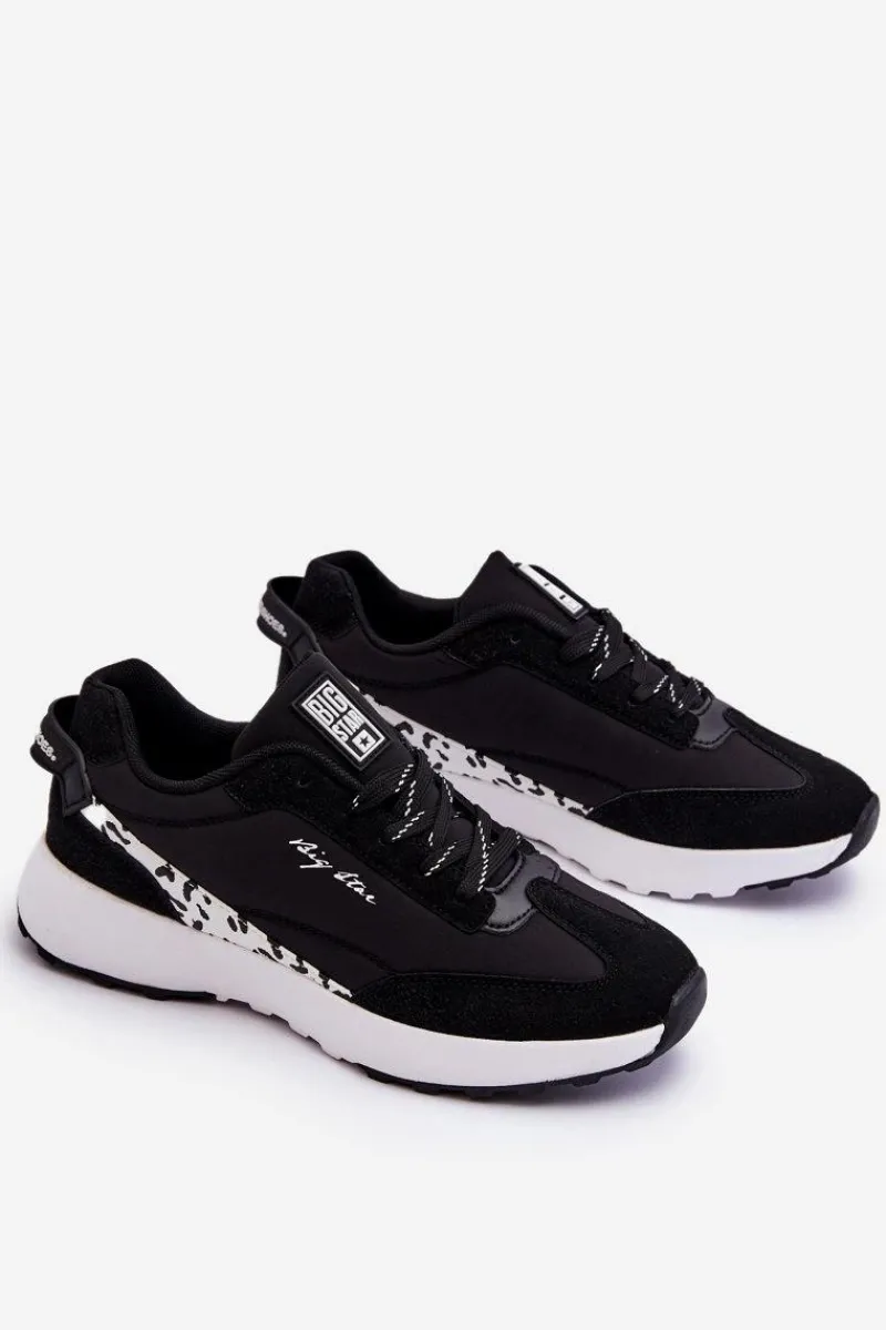 Outlet Big Star Shoes Damskie Sneakersy Memory Foam System Big Star LL274956 Czarne