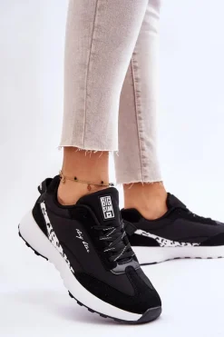 Outlet Big Star Shoes Damskie Sneakersy Memory Foam System Big Star LL274956 Czarne