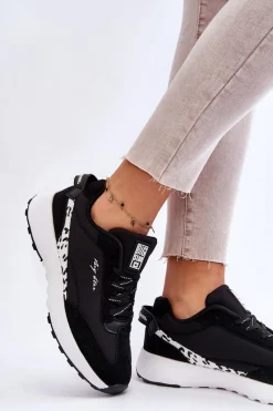 Outlet Big Star Shoes Damskie Sneakersy Memory Foam System Big Star LL274956 Czarne