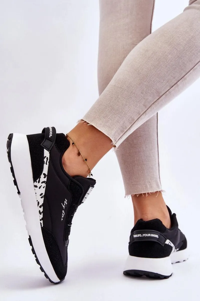 Outlet Big Star Shoes Damskie Sneakersy Memory Foam System Big Star LL274956 Czarne