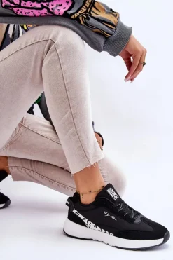 Outlet Big Star Shoes Damskie Sneakersy Memory Foam System Big Star LL274956 Czarne