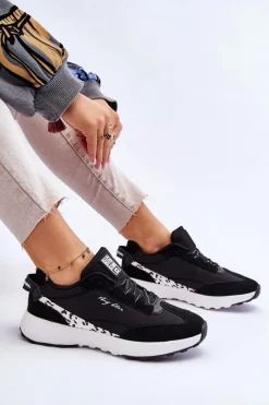 Outlet Big Star Shoes Damskie Sneakersy Memory Foam System Big Star LL274956 Czarne