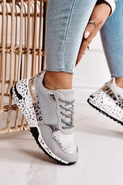 Online Boto Damskie Sneakersy Na Koturnie Srebrne Avery
