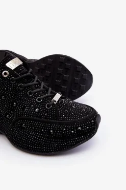 GOE Damskie Sneakersy Na Platformie JJ2N4058 Czarne