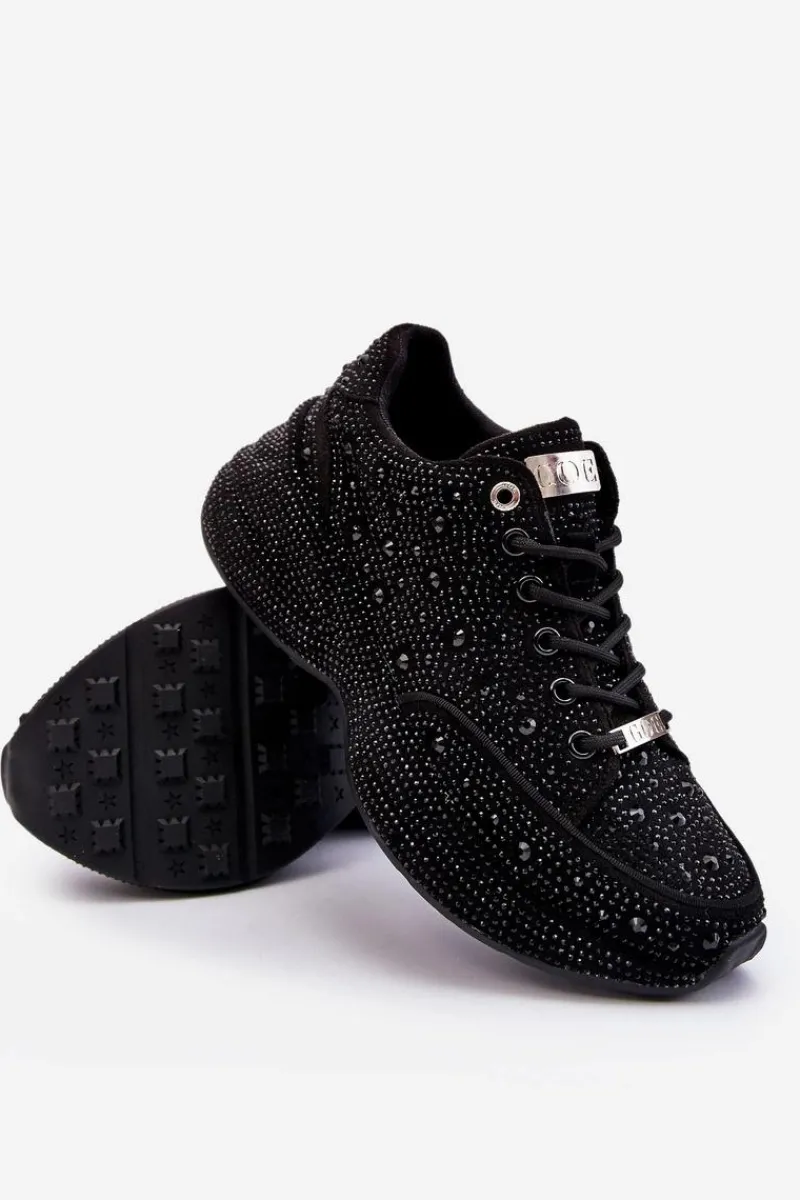 GOE Damskie Sneakersy Na Platformie JJ2N4058 Czarne