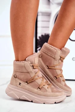 Śniegowce Damskie|Sneakersy Damskie>Boto Damskie Sneakersy Śniegowce Beżowe Missy