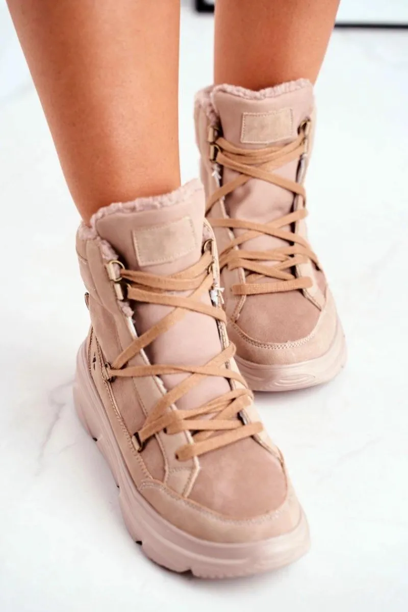 Śniegowce Damskie|Sneakersy Damskie>Boto Damskie Sneakersy Śniegowce Beżowe Missy