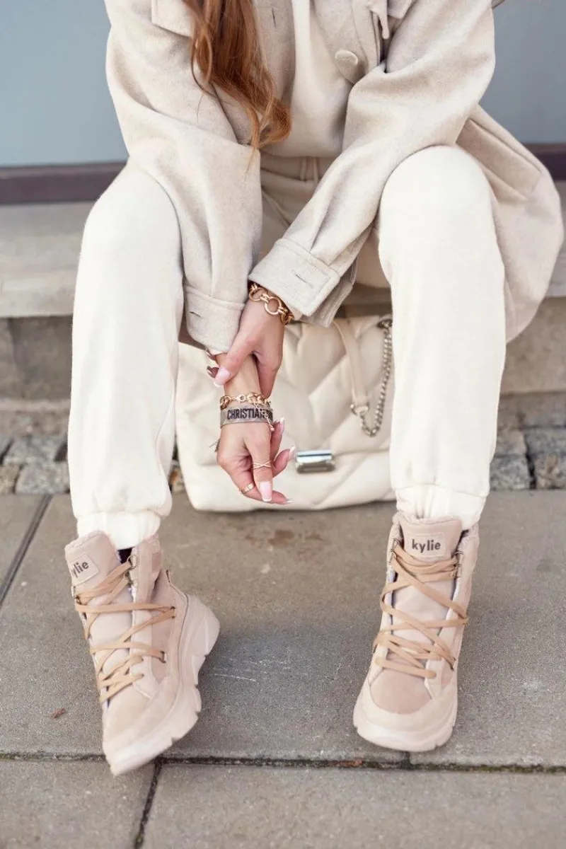 Śniegowce Damskie|Sneakersy Damskie>Boto Damskie Sneakersy Śniegowce Beżowe Missy