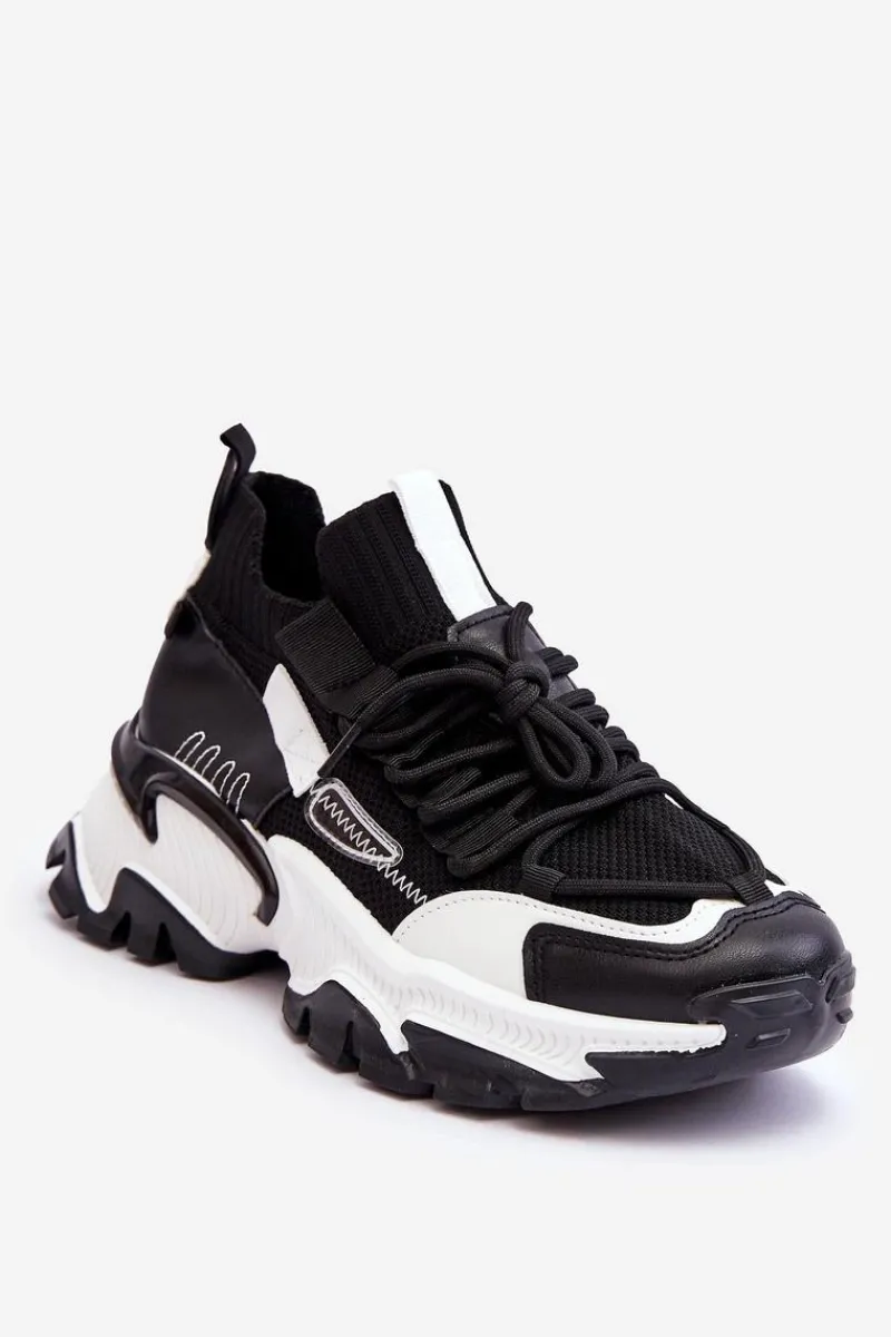 Sneakersy Damskie>Boto Damskie Sneakersy Skarpetkowe Wsuwane Czarne Keaton