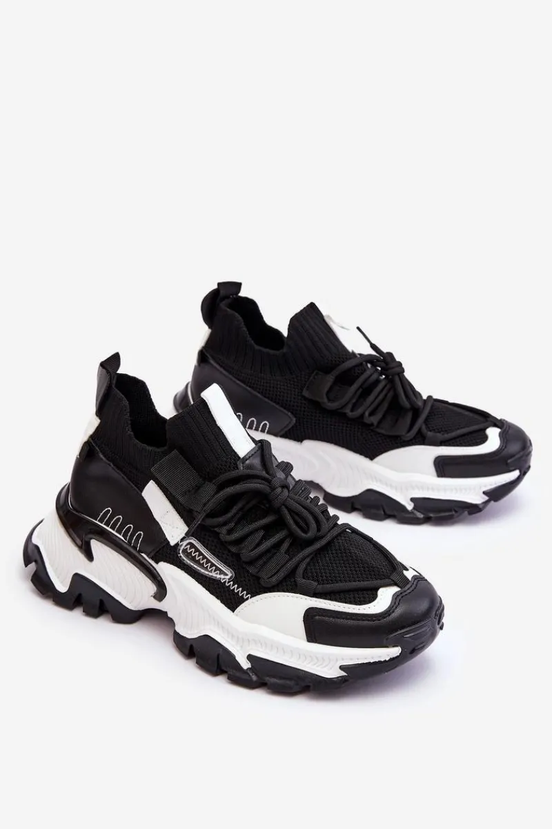 Sneakersy Damskie>Boto Damskie Sneakersy Skarpetkowe Wsuwane Czarne Keaton