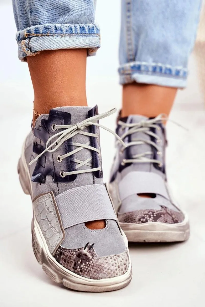 Sneakersy Damskie>Maciejka Damskie Sneakersy Skórzane 04423-13