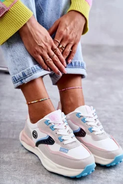 Buty Sportowe Big Star|Sneakersy Damskie></noscript>Big Star Shoes Damskie Sneakersy Sportowe Big Star KK274097 Biało-Różowe