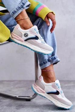 Buty Sportowe Big Star|Sneakersy Damskie></noscript>Big Star Shoes Damskie Sneakersy Sportowe Big Star KK274097 Biało-Różowe