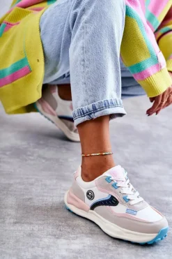 Buty Sportowe Big Star|Sneakersy Damskie></noscript>Big Star Shoes Damskie Sneakersy Sportowe Big Star KK274097 Biało-Różowe