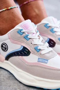 Buty Sportowe Big Star|Sneakersy Damskie></noscript>Big Star Shoes Damskie Sneakersy Sportowe Big Star KK274097 Biało-Różowe