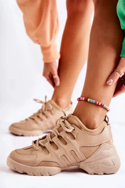 Clearance Boto Damskie Sneakersy Sportowe Buty Beżowe Azella