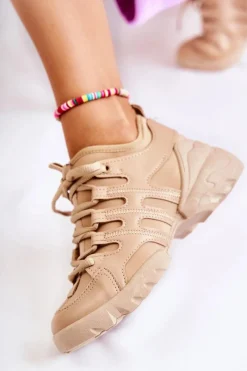Clearance Boto Damskie Sneakersy Sportowe Buty Beżowe Azella