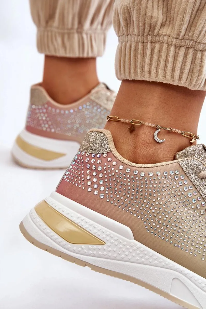 New Damskie Sneakersy Z Cyrkoniami Multikolor Raiden Damskie Buty Sportowe Na Platformie|Sneakersy Damskie